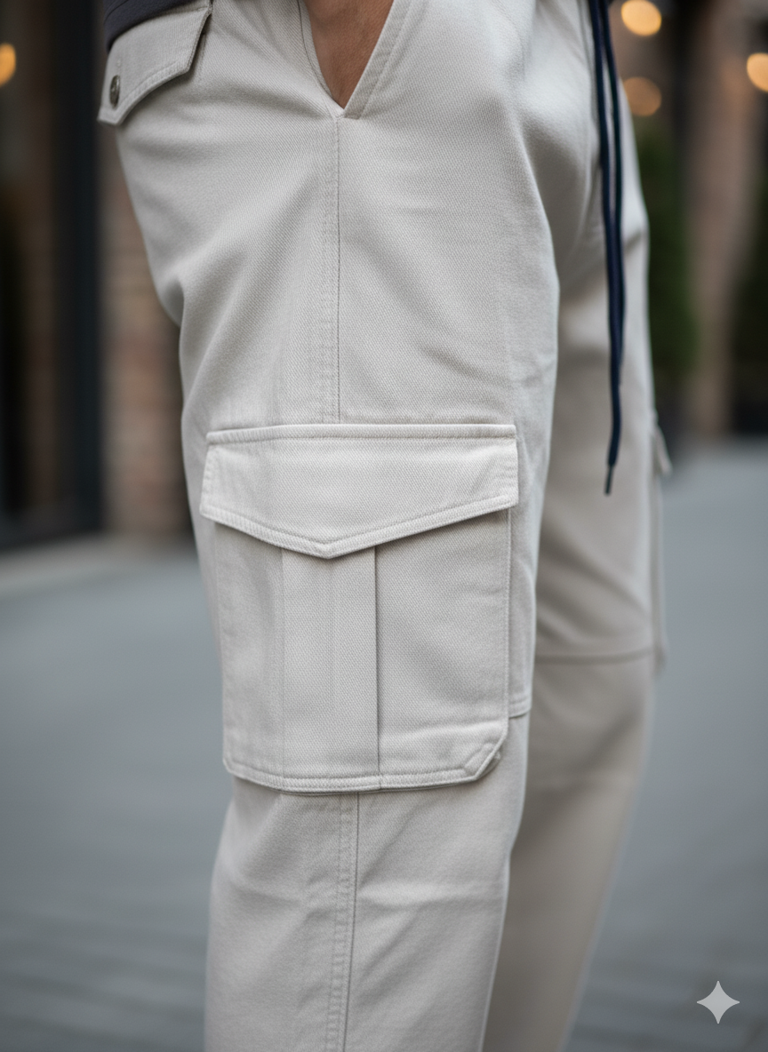 PREMIUM 6 POCKET bagg CARGO PENTS FOR MEN-RARE N FITS (GREY)