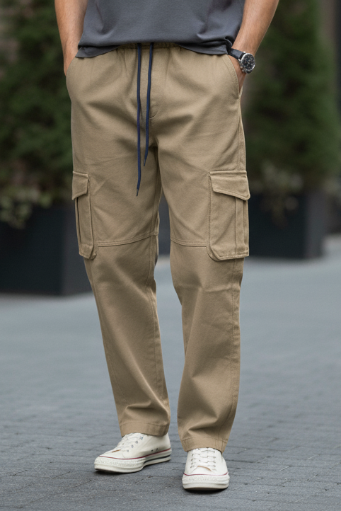 PREMIUM 6 POCKET bagg CARGO PENTS FOR MEN-RARE N FITS (GREY)