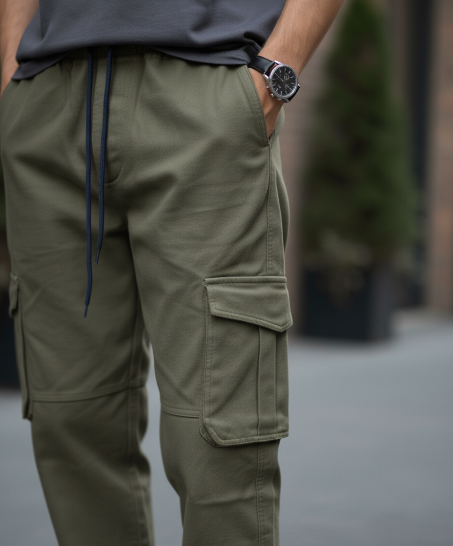 PREMIUM 6 POCKET bagg CARGO PENTS FOR MEN-RARE N FITS (GREY)